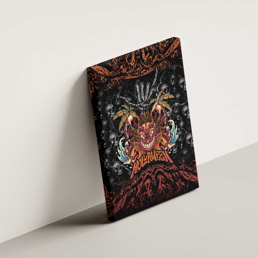 Aloha Halloween Canvas Wall Art Horror Tiki Heavy Metal Style - Polynesian Pride