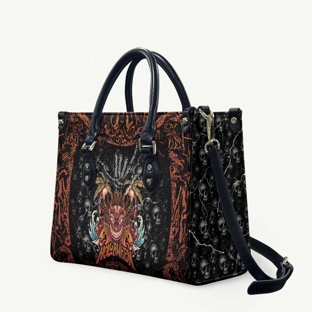 Aloha Halloween Leather Bag Horror Tiki Heavy Metal Style - Polynesian Pride