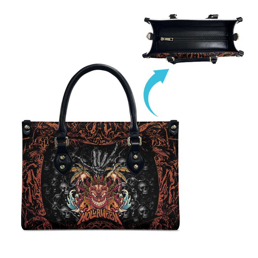 Aloha Halloween Leather Bag Horror Tiki Heavy Metal Style - Polynesian Pride