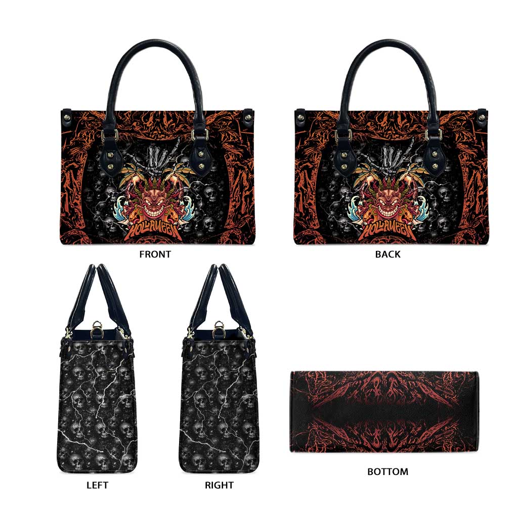 Aloha Halloween Leather Bag Horror Tiki Heavy Metal Style - Polynesian Pride