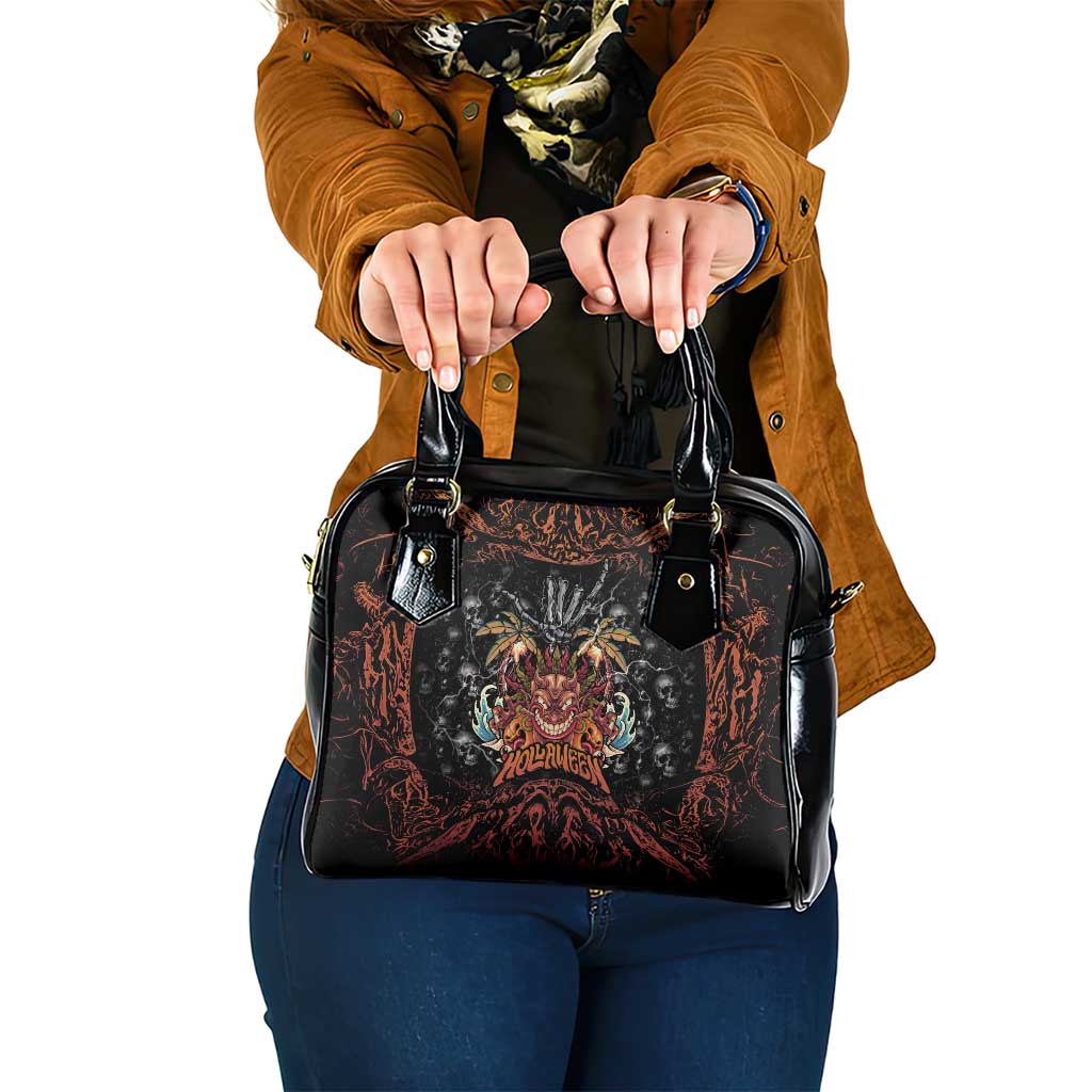 Aloha Halloween Shoulder Handbag Horror Tiki Heavy Metal Style - Polynesian Pride