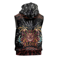 Aloha Halloween Sleeveless Hoodie Horror Tiki Heavy Metal Style LT05 - Polynesian Pride
