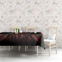 Aloha Halloween Tablecloth Horror Tiki Heavy Metal Style - Polynesian Pride