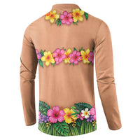 Hawaii Hula Costume Button Sweatshirt Coconut Bra Lei Flowers Grass Skirt LT05 - Polynesian Pride