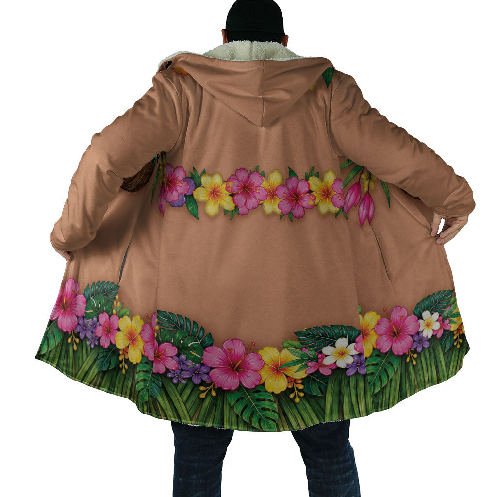 Hawaii Hula Costume Cloak Coconut Bra Lei Flowers Grass Skirt LT05 - Polynesian Pride