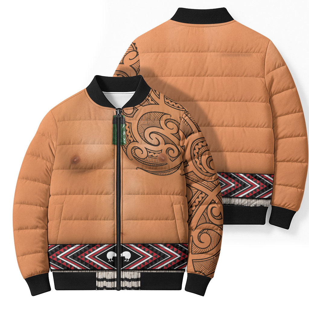 New Zealand Maori Tattoo Costume Bomber Puffer Jacket LT05 - Polynesian Pride