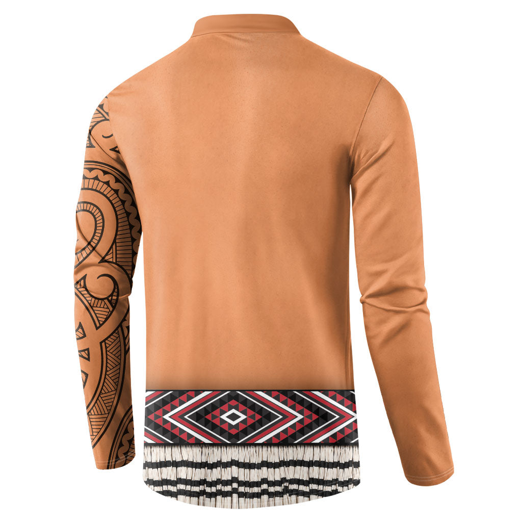 New Zealand Maori Tattoo Costume Button Sweatshirt LT05 - Polynesian Pride