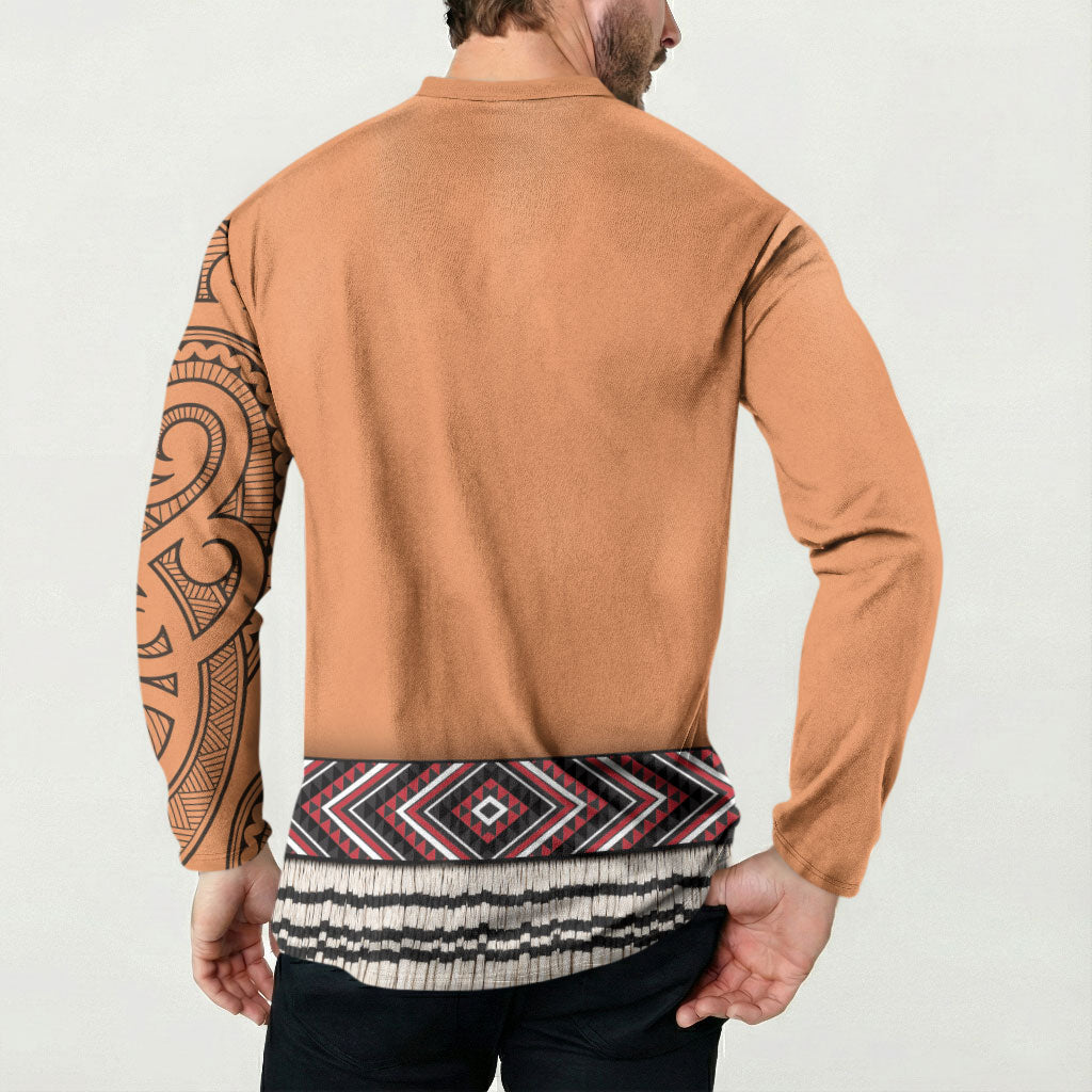 New Zealand Maori Tattoo Costume Button Sweatshirt LT05 - Polynesian Pride