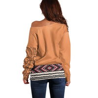 New Zealand Maori Tattoo Costume Off Shoulder Sweater LT05 - Polynesian Pride