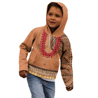 Samoa Tribal Tattoo Costume Kid Hoodie Ula Fala Necklace LT05 - Polynesian Pride