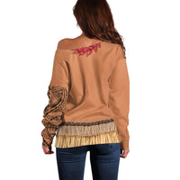Samoa Tribal Tattoo Costume Off Shoulder Sweater Ula Fala Necklace LT05 - Polynesian Pride