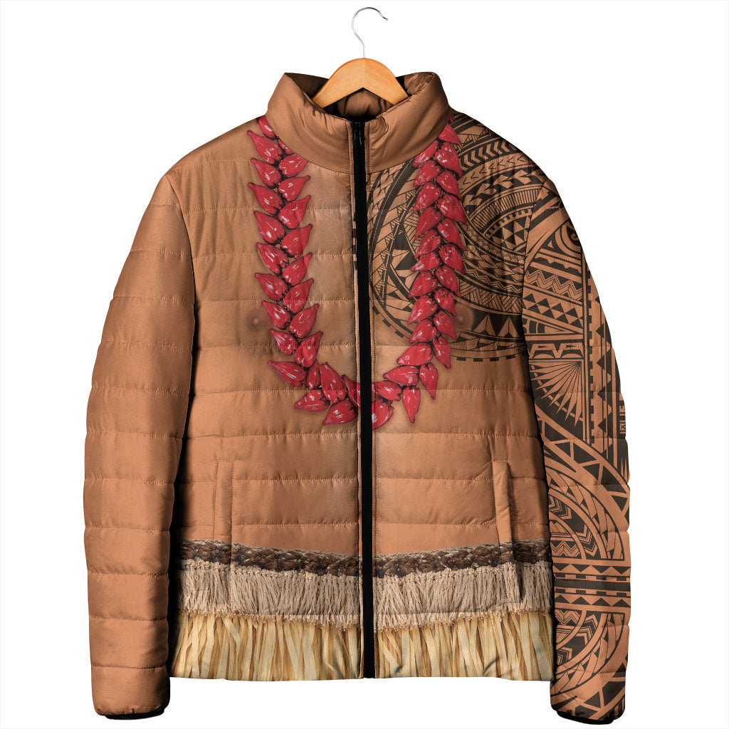 Samoa Tribal Tattoo Costume Padded Jacket Ula Fala Necklace LT05 - Polynesian Pride