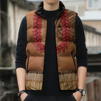 Samoa Tribal Tattoo Costume Sleeveless Puffer Jacket Ula Fala Necklace LT05 - Polynesian Pride