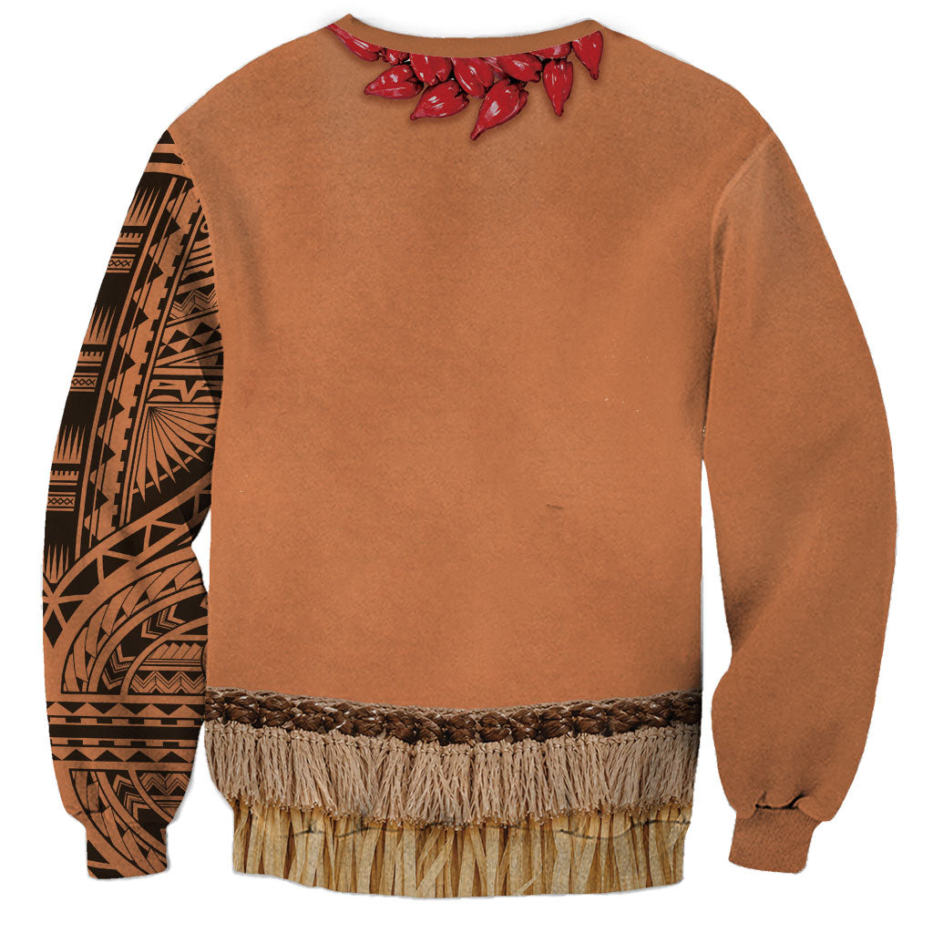 Samoa Tribal Tattoo Costume Sweatshirt Ula Fala Necklace LT05 - Polynesian Pride