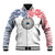Samoa Black Saturday Baseball Jacket Polynesian Tribal Simple Style LT05 Unisex White - Polynesian Pride