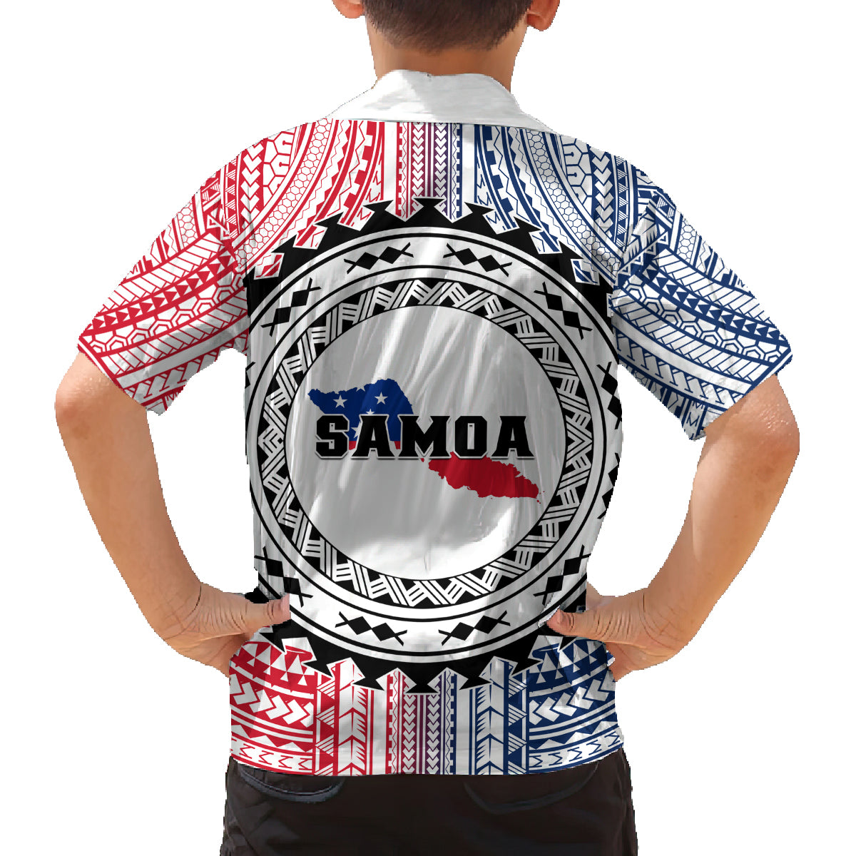 Samoa Black Saturday Family Matching Tank Maxi Dress and Hawaiian Shirt Polynesian Tribal Simple Style LT05 - Polynesian Pride