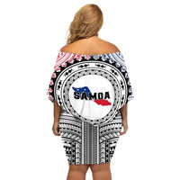 Samoa Black Saturday Off Shoulder Short Dress Polynesian Tribal Simple Style LT05 - Polynesian Pride