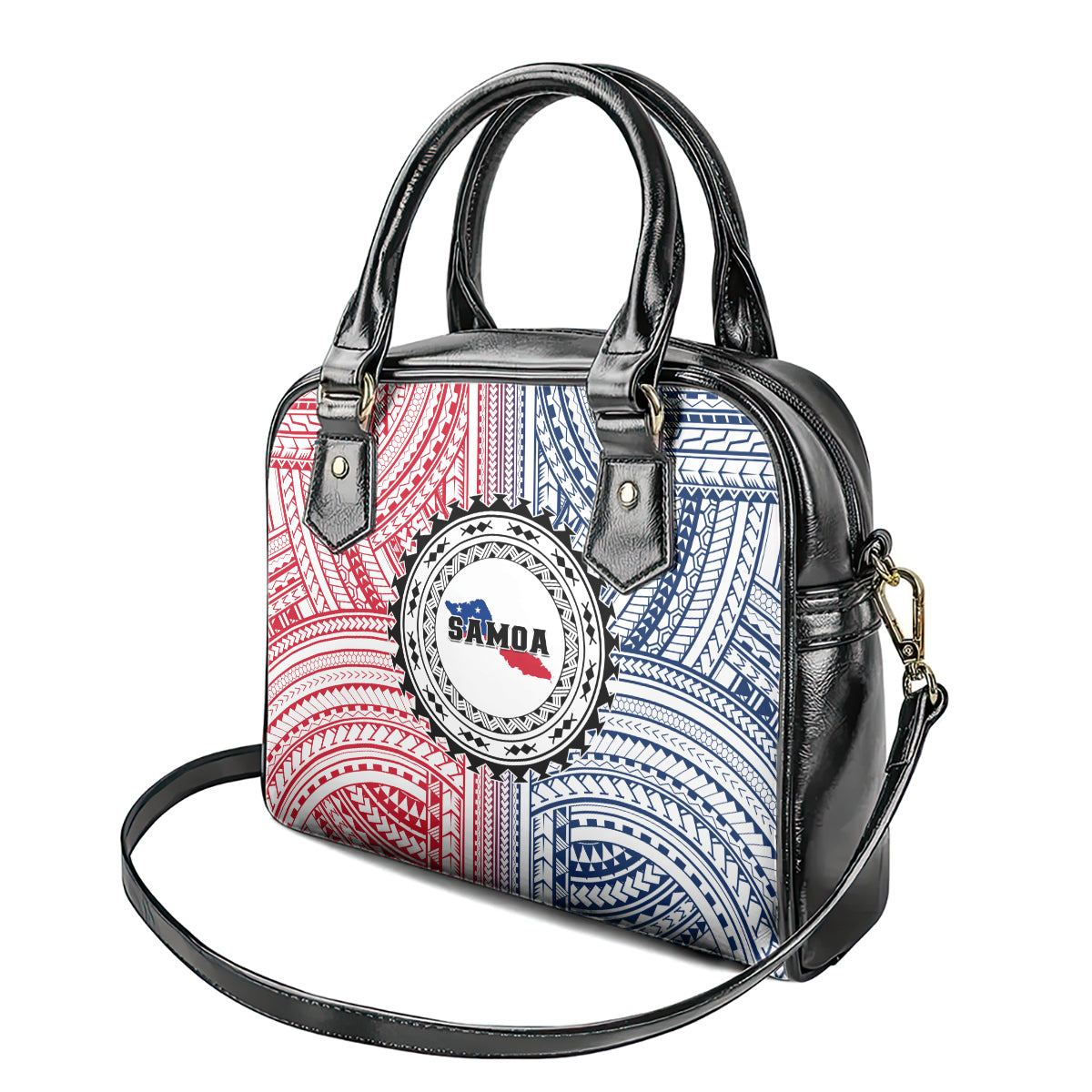 Samoa Black Saturday Shoulder Handbag Polynesian Tribal Simple Style LT05 - Polynesian Pride