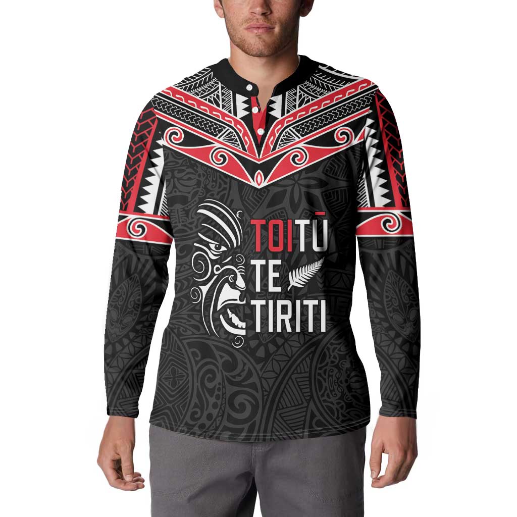 Aotearoa Toitu Te Tiriti Button Sweatshirt New Zealand Honour The Treaty