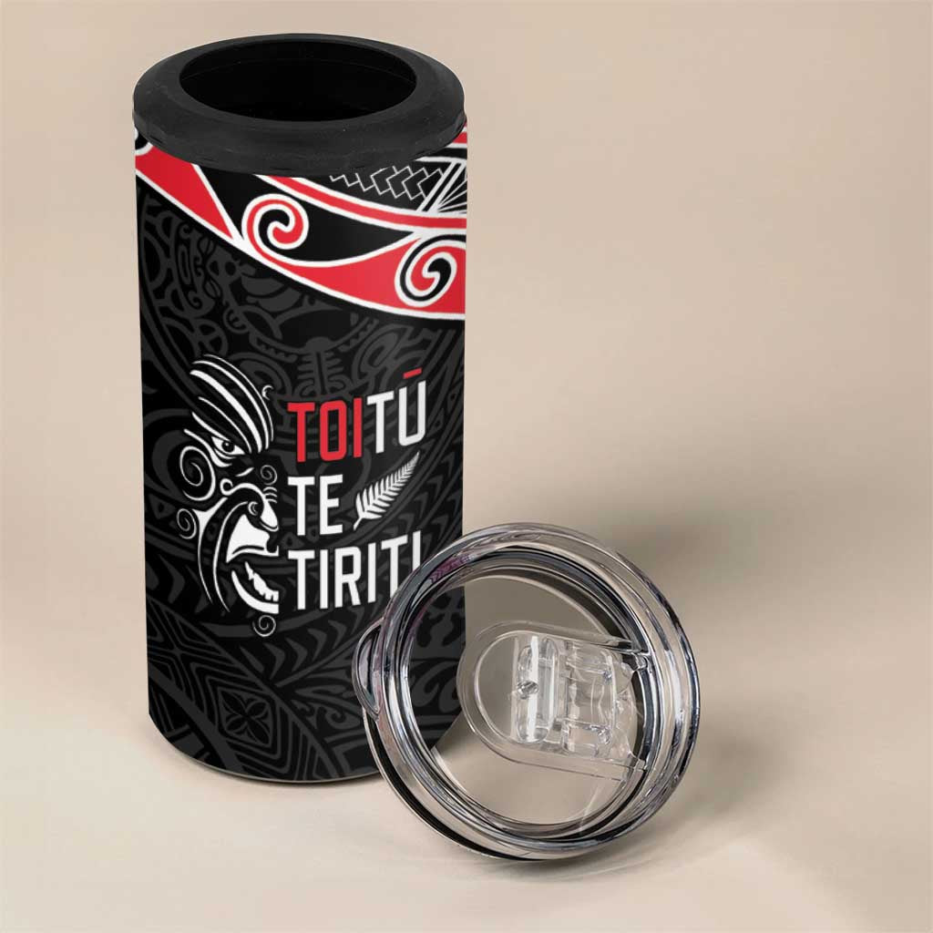 Aotearoa Toitu Te Tiriti 4 in 1 Can Cooler Tumbler New Zealand Honour The Treaty LT05 - Polynesian Pride