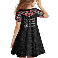 Aotearoa Toitu Te Tiriti Family Matching Off Shoulder Short Dress and Hawaiian Shirt New Zealand Honour The Treaty LT05 - Polynesian Pride
