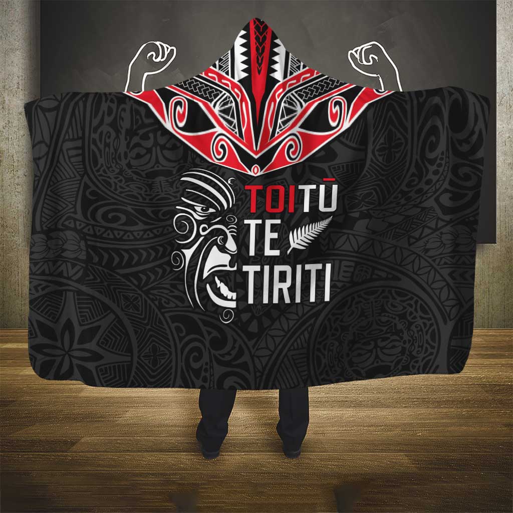 Aotearoa Toitu Te Tiriti Hooded Blanket New Zealand Honour The Treaty LT05 - Polynesian Pride