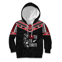Aotearoa Toitu Te Tiriti Kid Hoodie New Zealand Honour The Treaty LT05 Hoodie Black - Polynesian Pride