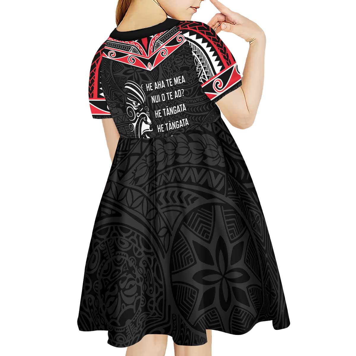 Aotearoa Toitu Te Tiriti Kid Short Sleeve Dress New Zealand Honour The Treaty LT05 - Polynesian Pride