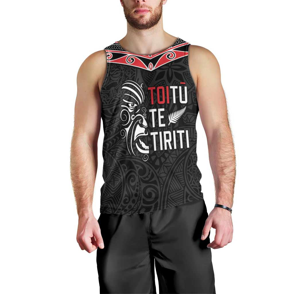 Aotearoa Toitu Te Tiriti Men Tank Top New Zealand Honour The Treaty LT05 - Polynesian Pride