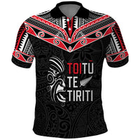 Aotearoa Toitu Te Tiriti Polo Shirt New Zealand Honour The Treaty LT05 Black - Polynesian Pride
