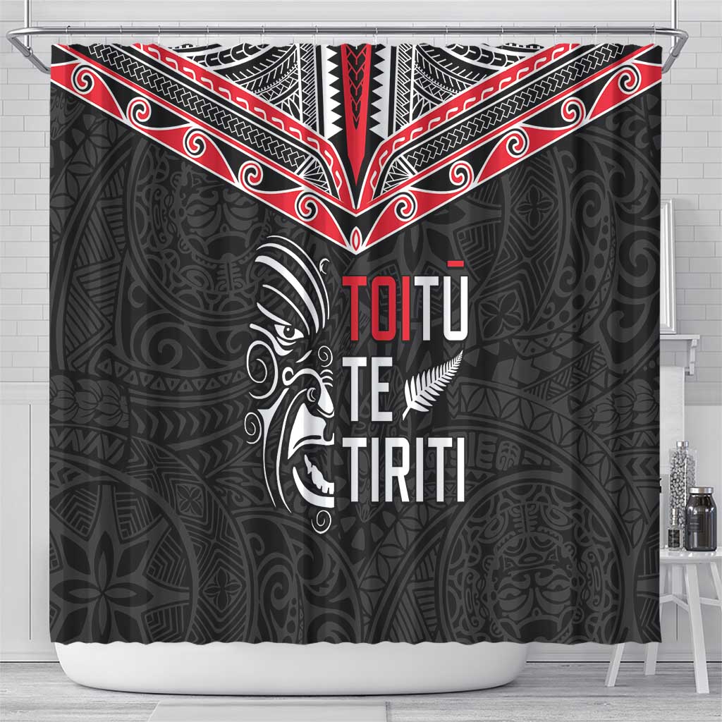 Aotearoa Toitu Te Tiriti Shower Curtain New Zealand Honour The Treaty LT05 - Polynesian Pride