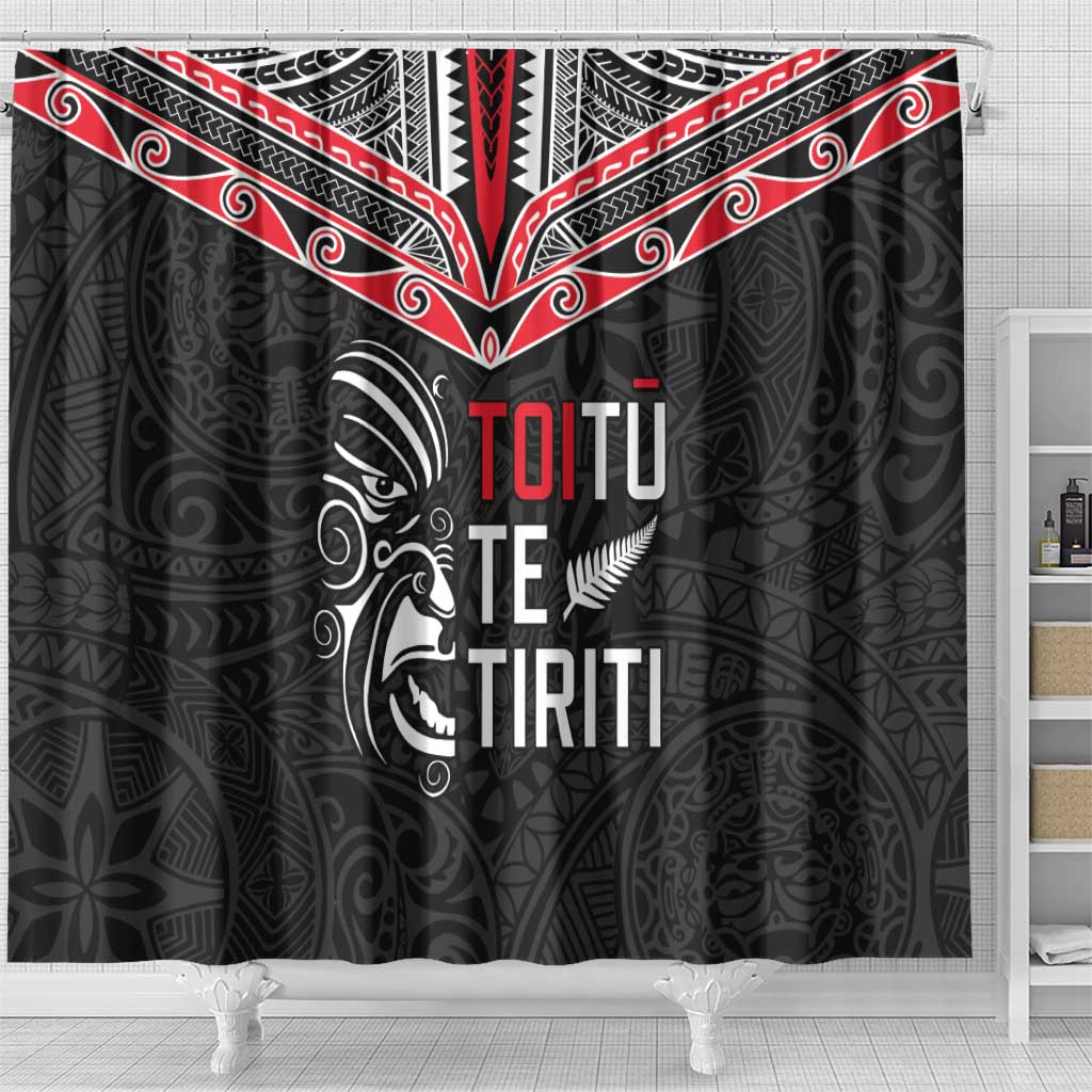 Aotearoa Toitu Te Tiriti Shower Curtain New Zealand Honour The Treaty LT05 - Polynesian Pride