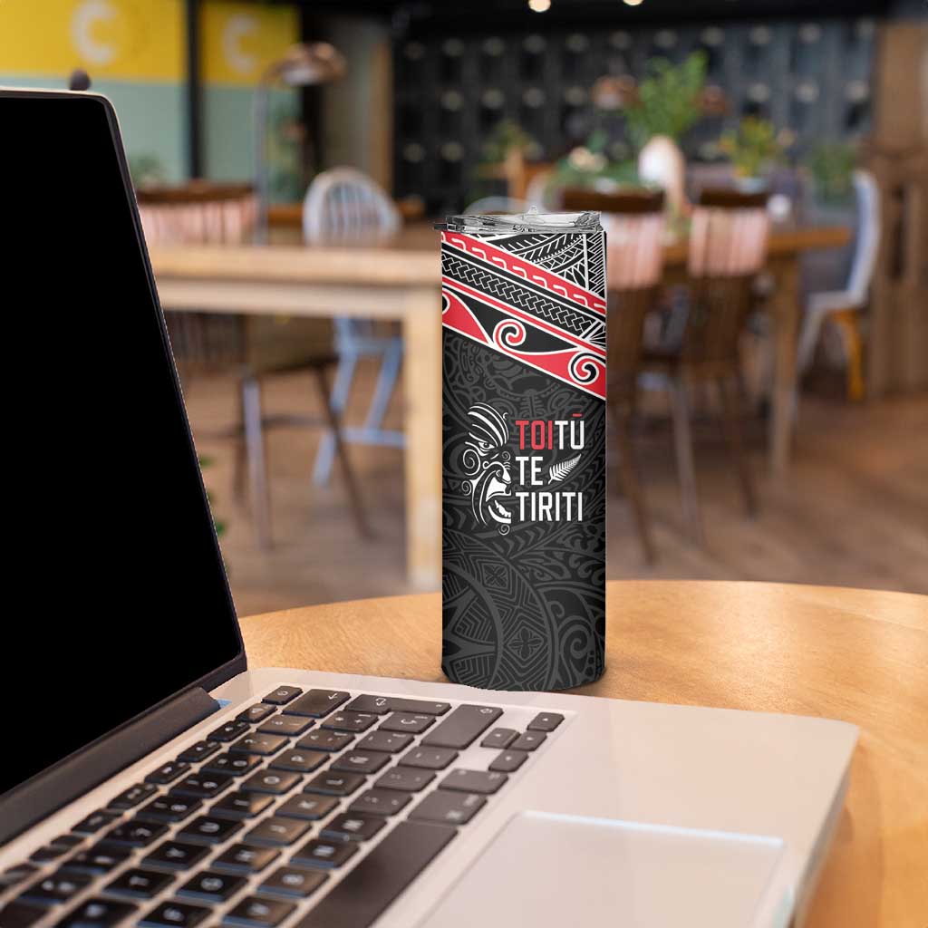 Aotearoa Toitu Te Tiriti Skinny Tumbler New Zealand Honour The Treaty LT05 - Polynesian Pride