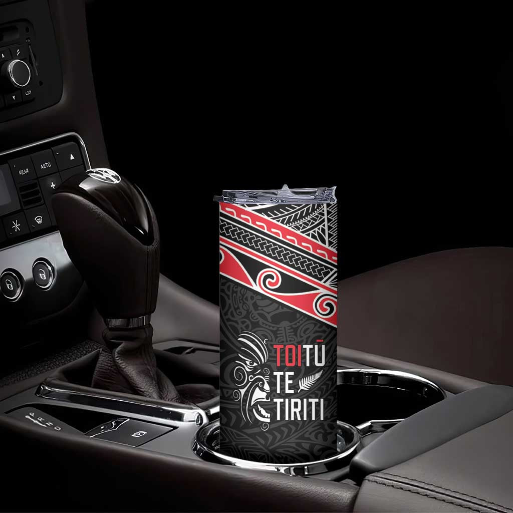 Aotearoa Toitu Te Tiriti Skinny Tumbler New Zealand Honour The Treaty LT05 - Polynesian Pride