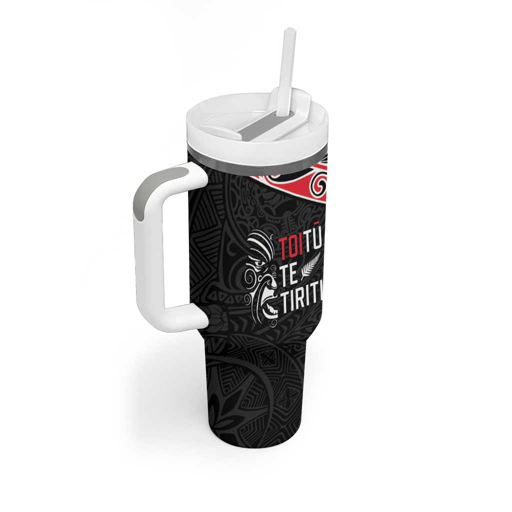 Aotearoa Toitu Te Tiriti Tumbler With Handle New Zealand Honour The Treaty LT05 - Polynesian Pride