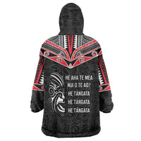 Aotearoa Toitu Te Tiriti Wearable Blanket Hoodie New Zealand Honour The Treaty LT05 - Polynesian Pride