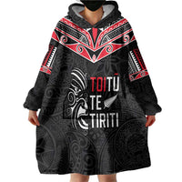 Aotearoa Toitu Te Tiriti Wearable Blanket Hoodie New Zealand Honour The Treaty LT05 - Polynesian Pride