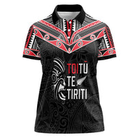 Aotearoa Toitu Te Tiriti Women Polo Shirt New Zealand Honour The Treaty LT05 Female Black - Polynesian Pride