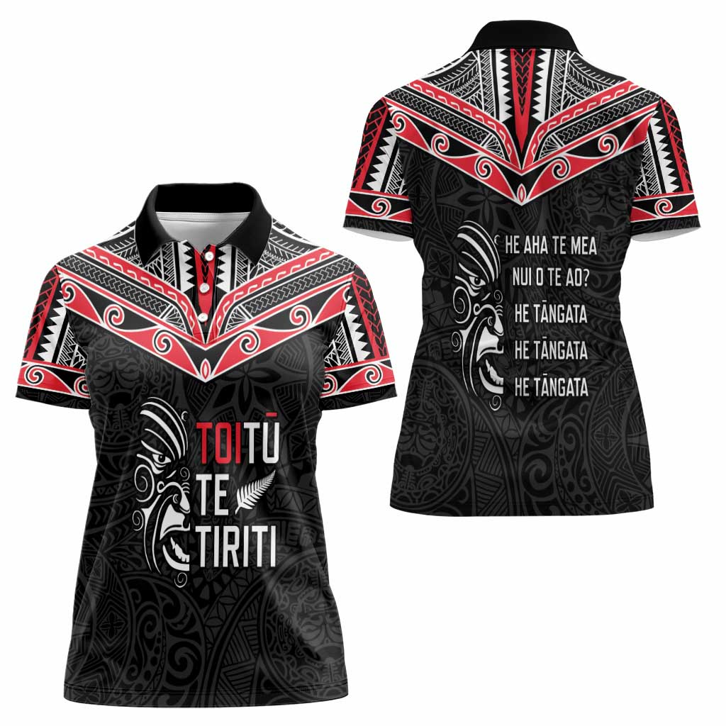 Aotearoa Toitu Te Tiriti Women Polo Shirt New Zealand Honour The Treaty LT05 - Polynesian Pride