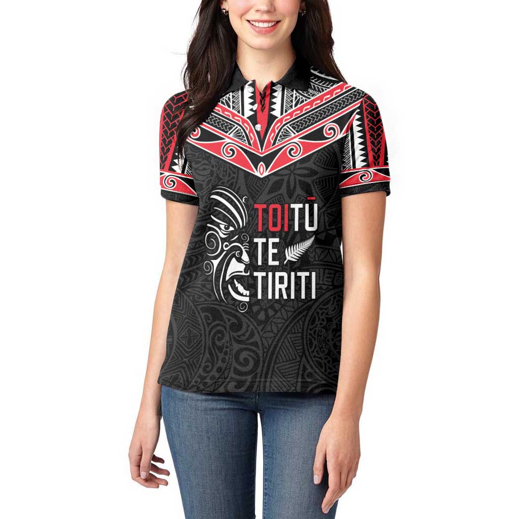 Aotearoa Toitu Te Tiriti Women Polo Shirt New Zealand Honour The Treaty LT05 - Polynesian Pride
