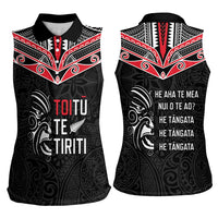 Aotearoa Toitu Te Tiriti Women Sleeveless Polo Shirt New Zealand Honour The Treaty