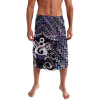 New Zealand Maori Lavalava Poutama Pikorua Purple Paua Shell