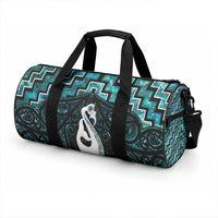 New Zealand Maori Duffle Bag Poutama Manaia Turquoise Paua Shell LT05 - Polynesian Pride