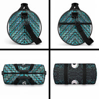 New Zealand Maori Duffle Bag Poutama Manaia Turquoise Paua Shell LT05 - Polynesian Pride