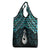 New Zealand Maori Grocery Bag Poutama Manaia Turquoise Paua Shell