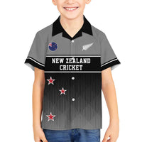 Custom New Zealand Cricket Family Matching Long Sleeve Bodycon Dress and Hawaiian Shirt Black Cap Unbeatable LT05 Son's Shirt Black - Polynesian Pride
