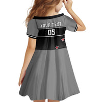 Custom New Zealand Cricket Family Matching Off Shoulder Short Dress and Hawaiian Shirt Black Cap Unbeatable LT05 - Polynesian Pride