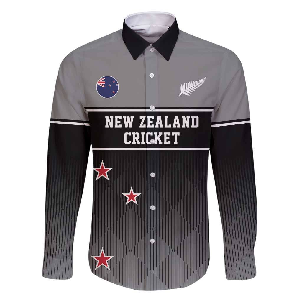 Custom New Zealand Cricket Family Matching Off Shoulder Short Dress and Hawaiian Shirt Black Cap Unbeatable LT05 Dad's Shirt - Long Sleeve Black - Polynesian Pride