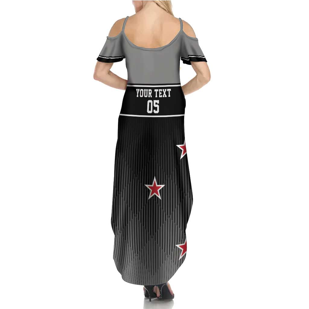 Custom New Zealand Cricket Family Matching Summer Maxi Dress and Hawaiian Shirt Black Cap Unbeatable LT05 - Polynesian Pride