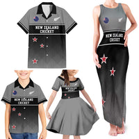 Custom New Zealand Cricket Family Matching Tank Maxi Dress and Hawaiian Shirt Black Cap Unbeatable LT05 - Polynesian Pride